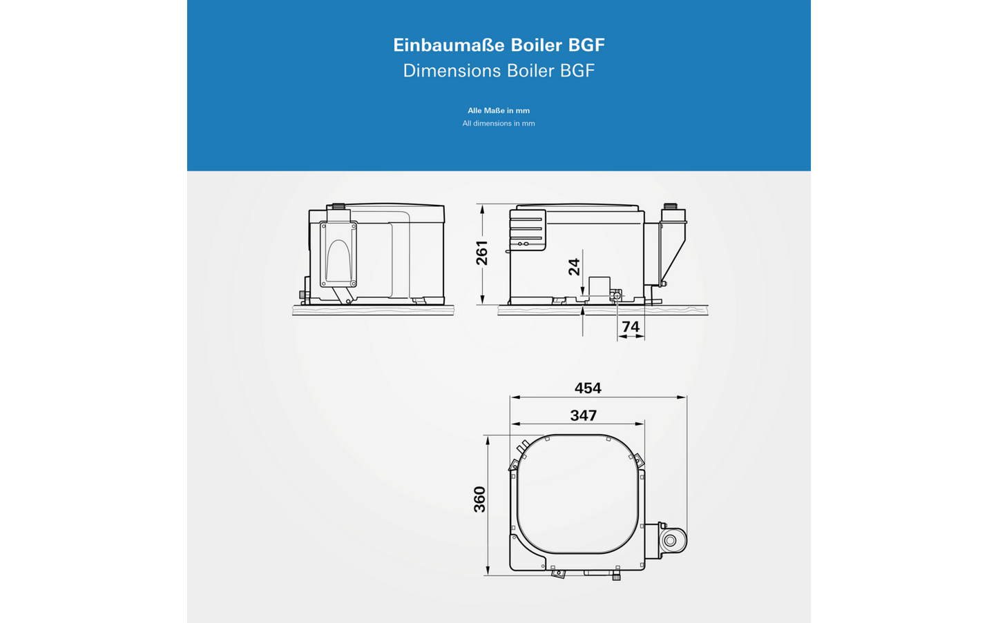 Truma Boiler Gas BGF Warmwasserboiler Mit Flexibler Abgasrohrführung