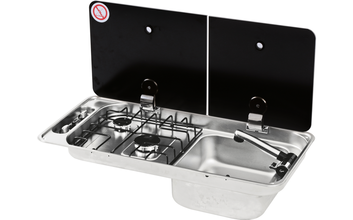 CAN 2-flammige Gaskocher-Spülkombination Mit Spüle 716 X 340 X 150 Mm