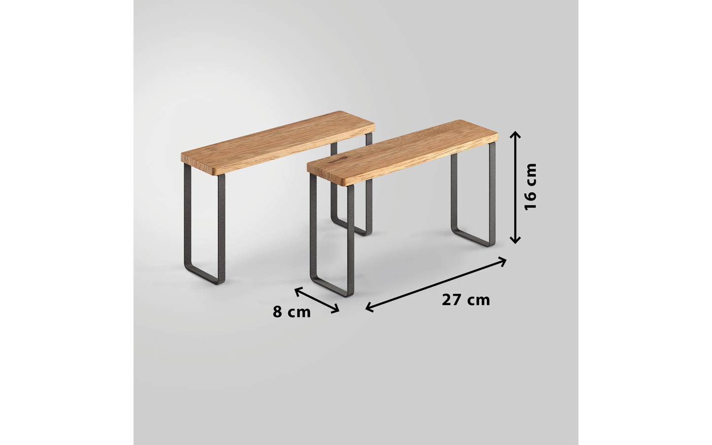 Metaltex York LAVA 2er-Set Gewürzregale 1-Etage 27 X 8 X 16 Cm