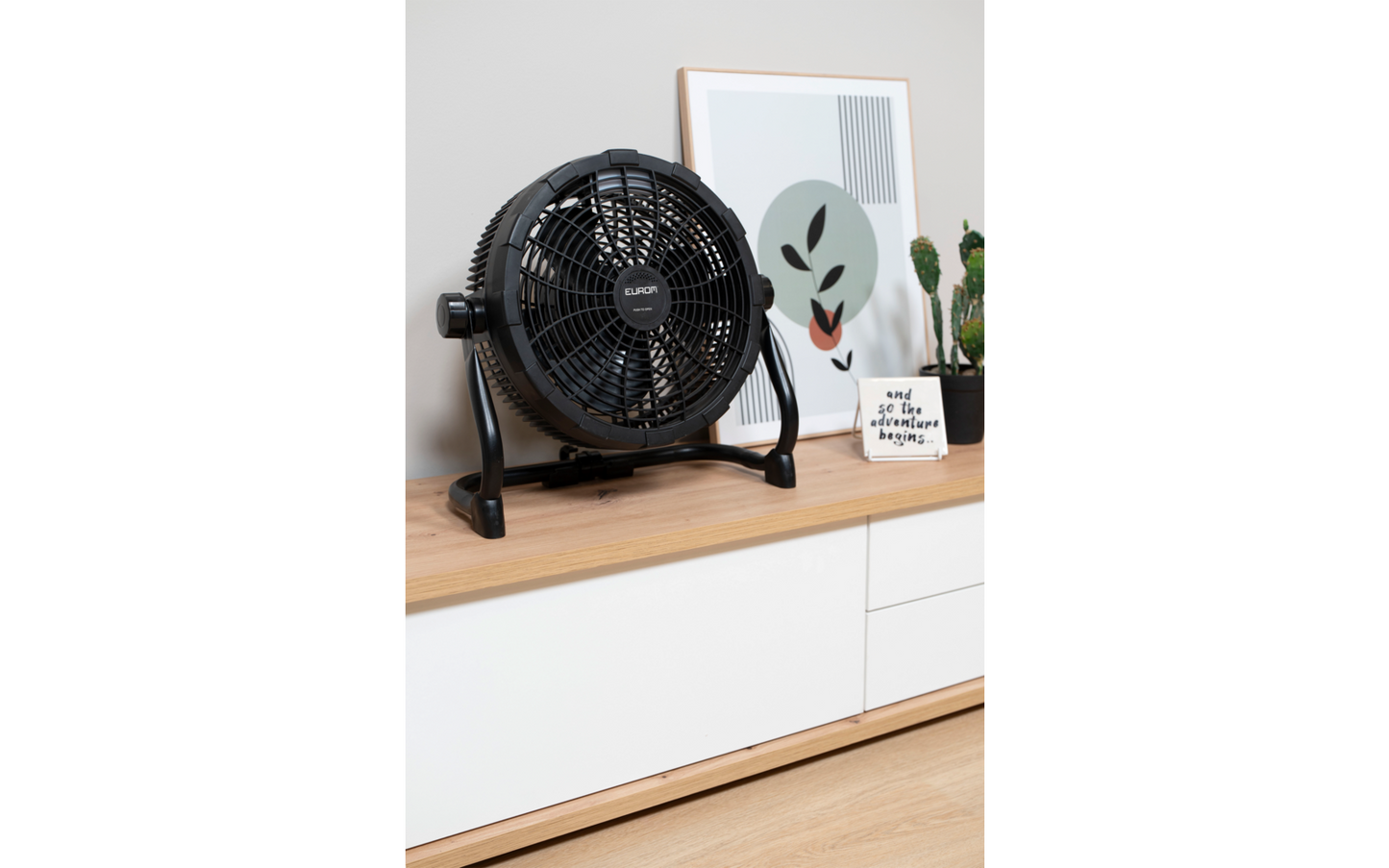 Eurom Airflow LED Cordless Kabelloser Ventilator Mit USB C Anschluss