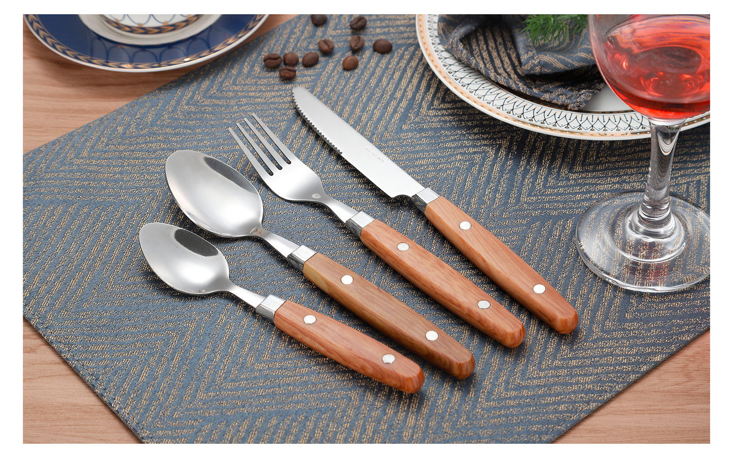 Gimex Wood Nature Line Besteckset 16-tlg.