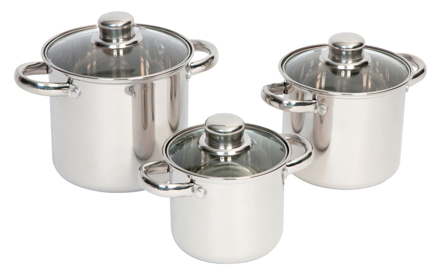 Bo-Camp Royal Plus Edelstahl Kochtopf Set 3-tlg.