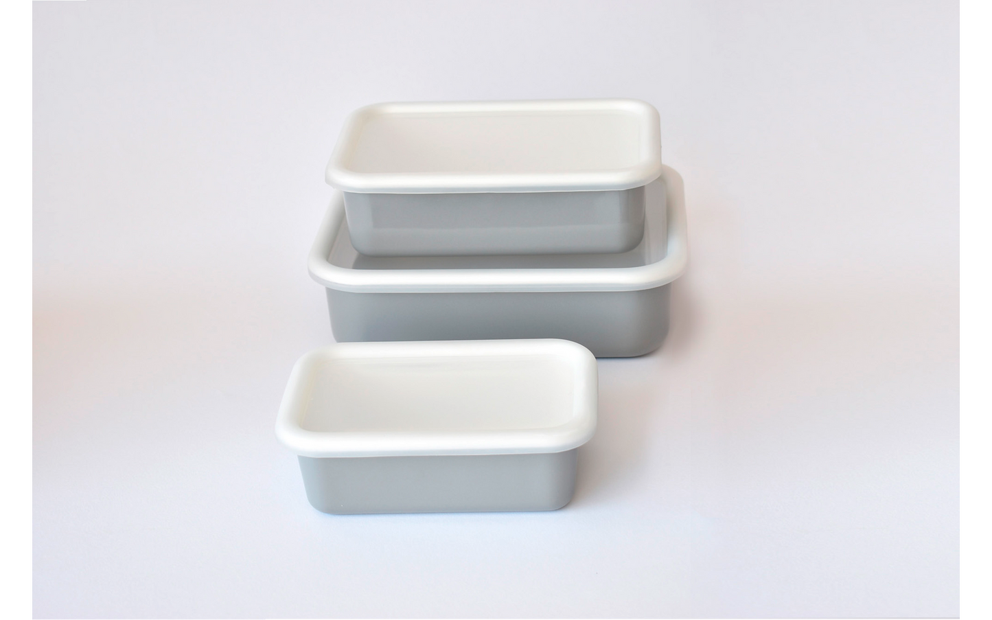 HoneyWare Emaille Frischhaltedose Lichtgrau