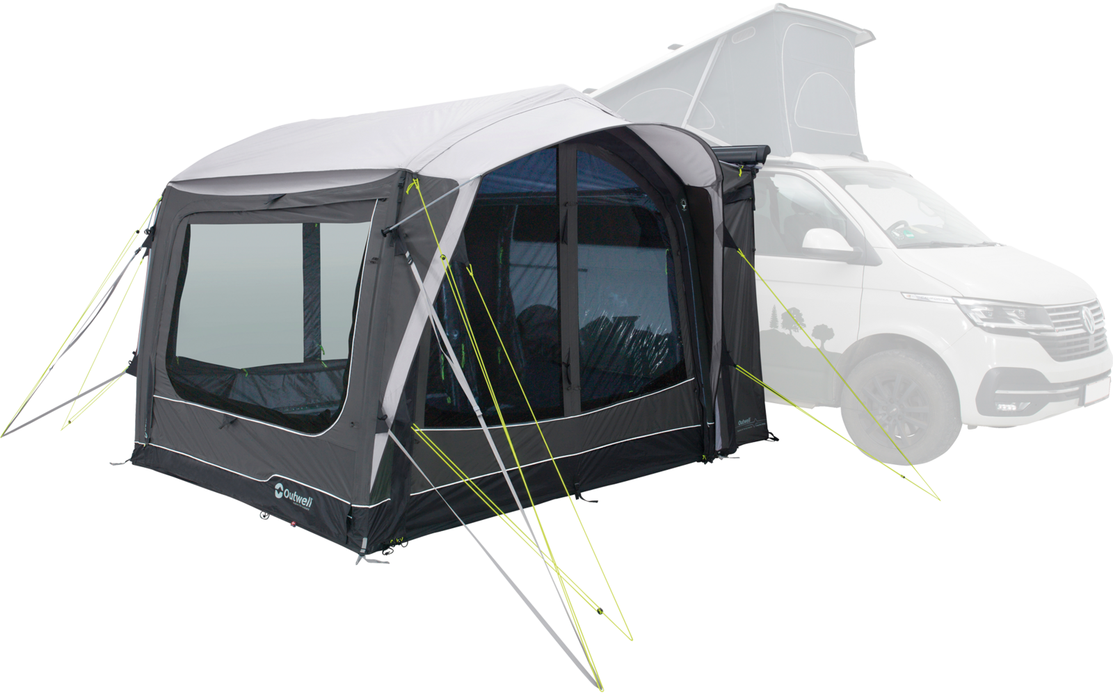  Outwell Crossville 250SA Aufblasbares Busvorzelt Für Campingbusse Grau