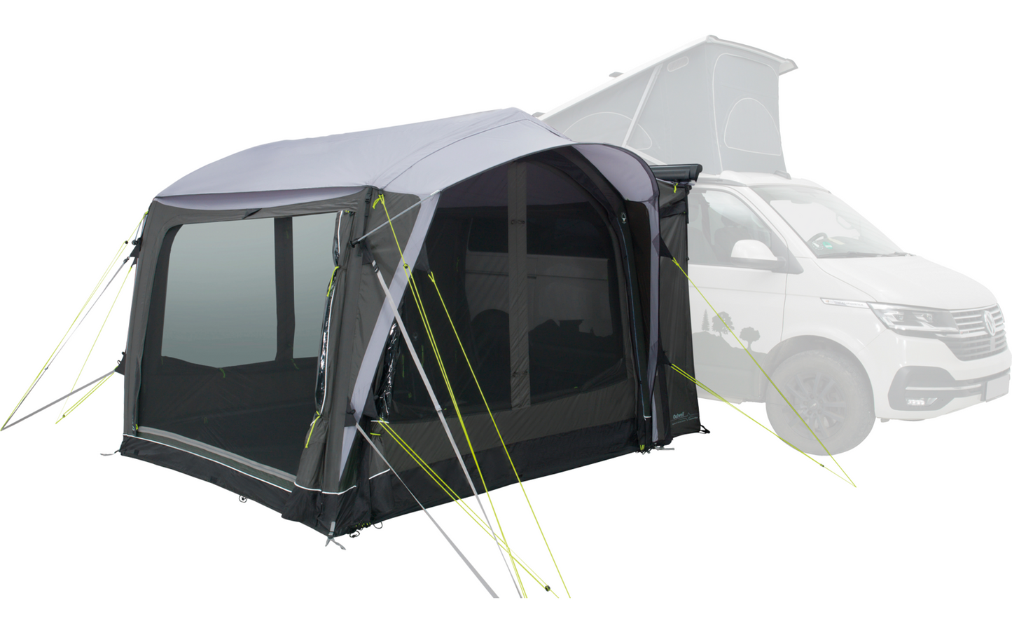  Outwell Crossville 250SA Aufblasbares Busvorzelt Für Campingbusse Grau