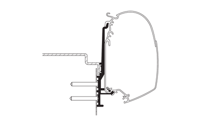  Thule Markisenadapter Wand Knaus Tourer CUV - 3 Meter