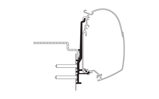  Thule Markisenadapter Wand Knaus Tourer CUV - 3 Meter