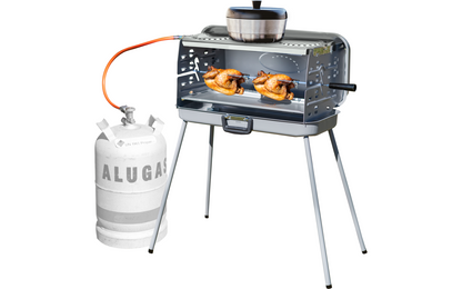  Berger 3-Flammen Koffergasgrill Silber