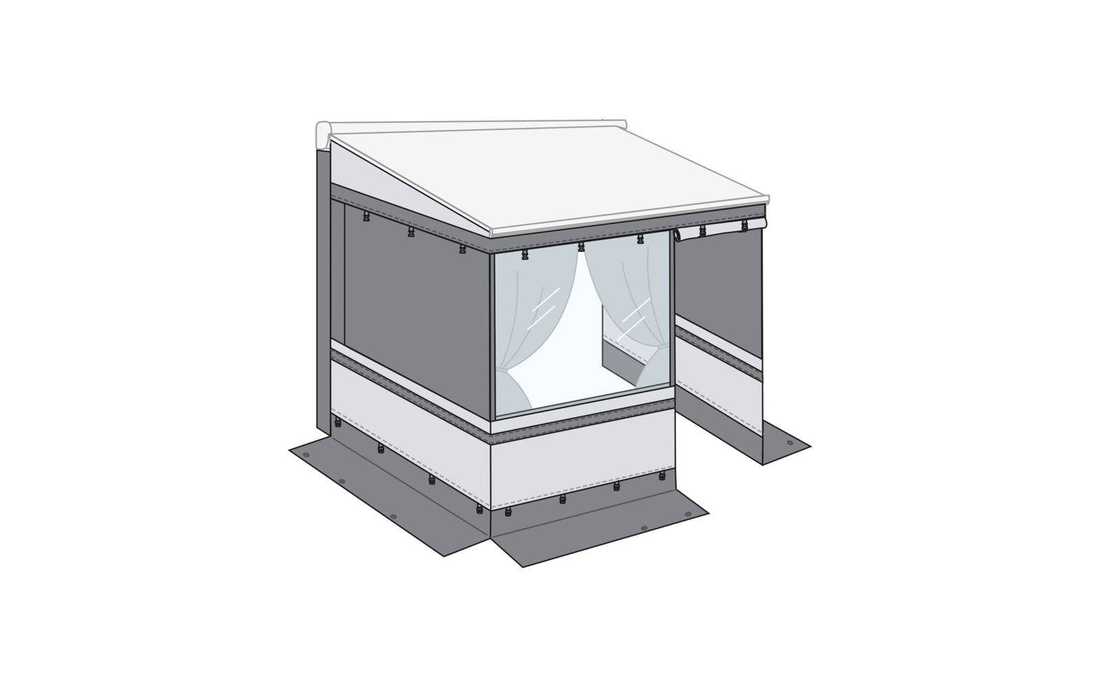  Fiamma F45s Privacy Room Light Van 260 Markisenvorzelt
