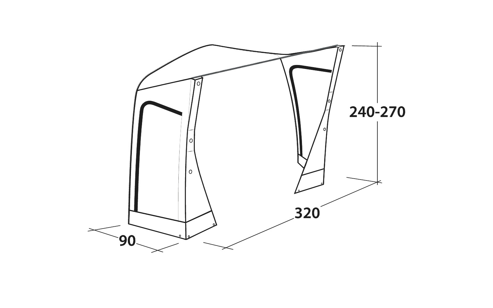  Outwell Tall Connection Zeltschleuse Für Parkville 200SA