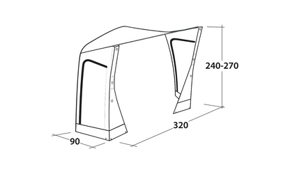  Outwell Tall Connection Zeltschleuse Für Parkville 200SA