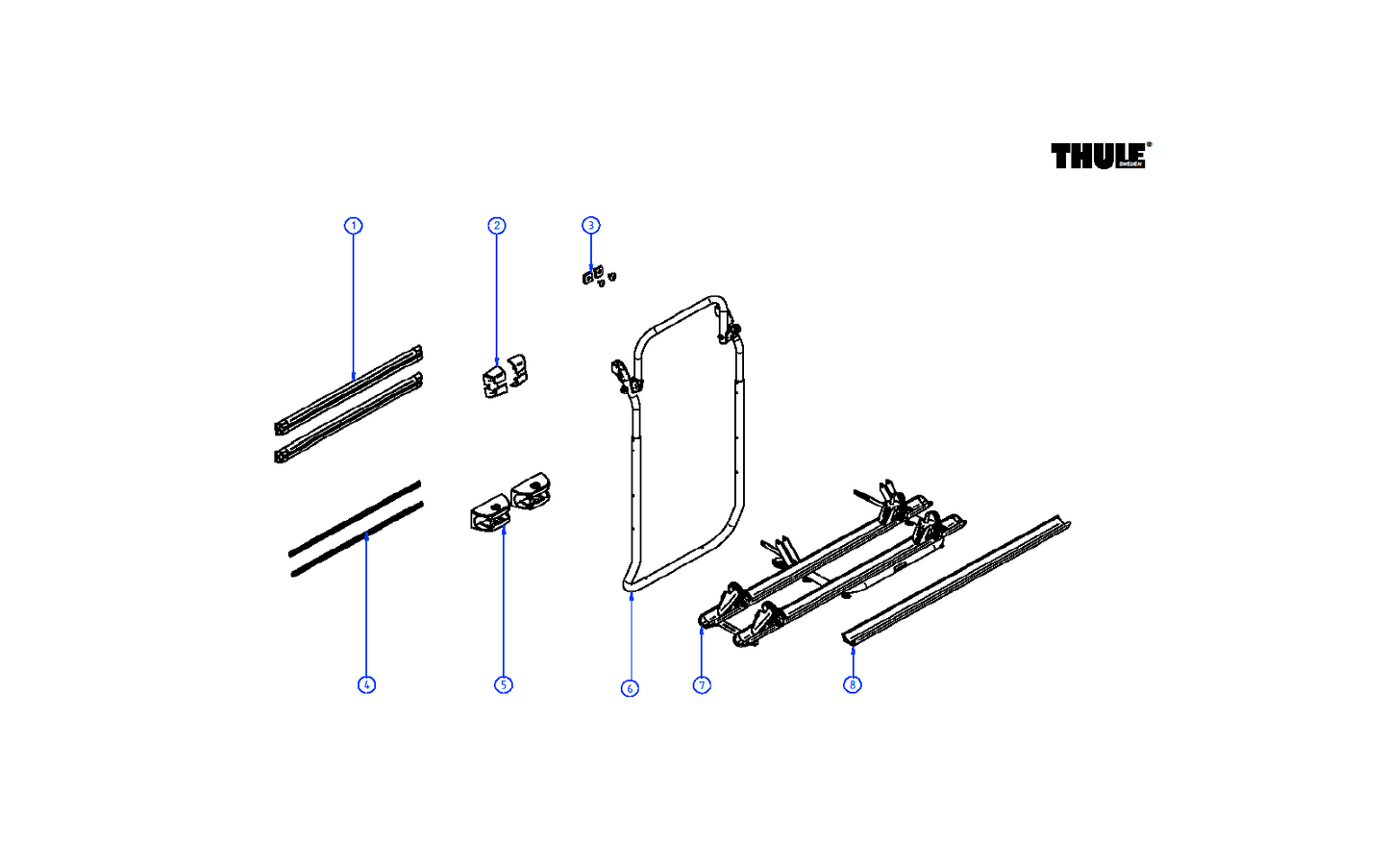  Thule Rail Profile Fahrradschiene Für Fahrradträger Elite Van XT - Thule Ersatzteilnummer 1500603724