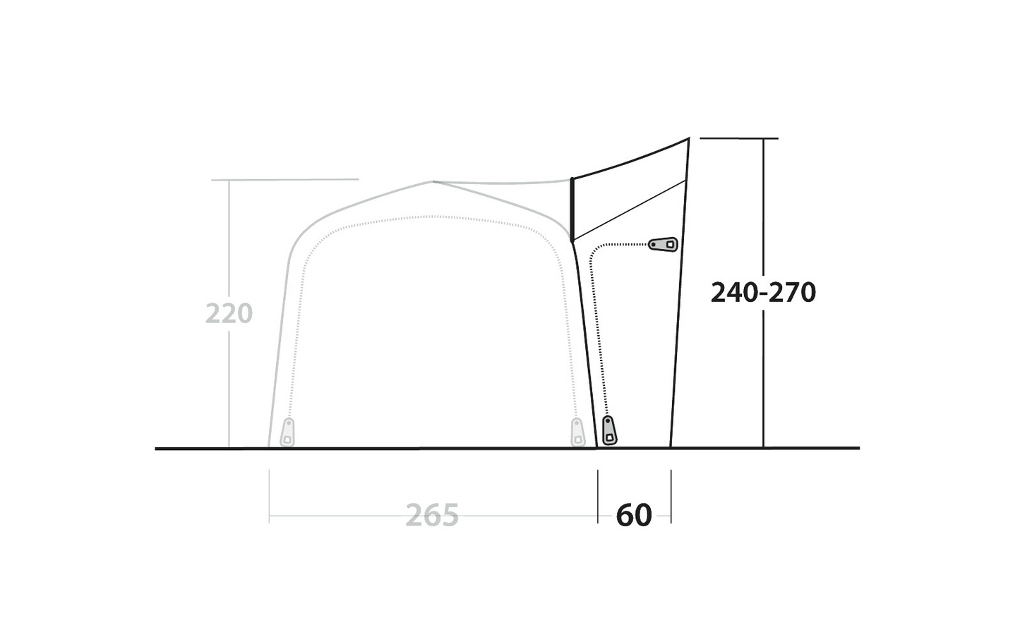  Outwell Tall Connection Zeltverbinder Für Crossville 250SA