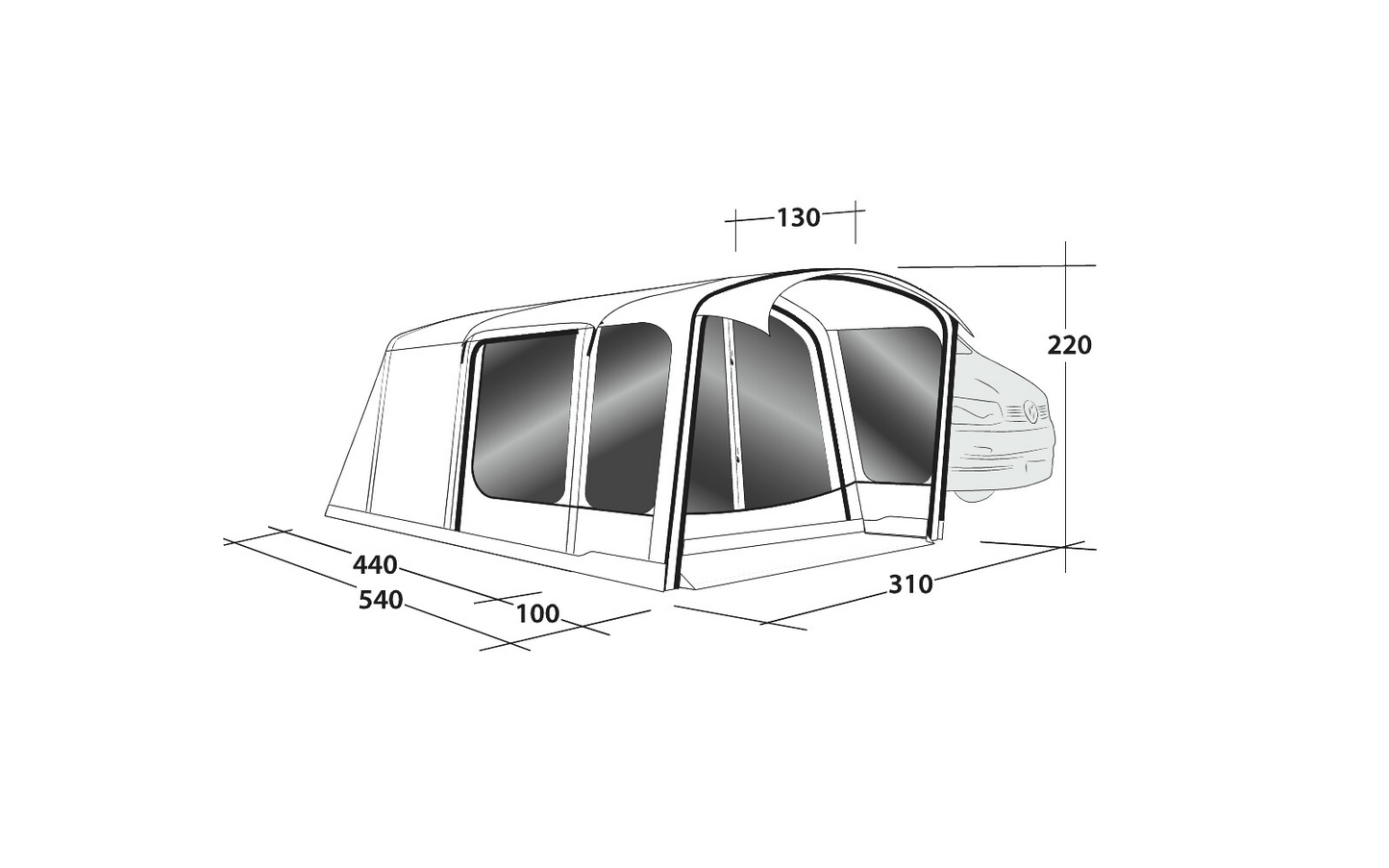  Outwell Jonesville 440SA Flex Aufblasbares Busvorzelt Modell 2024