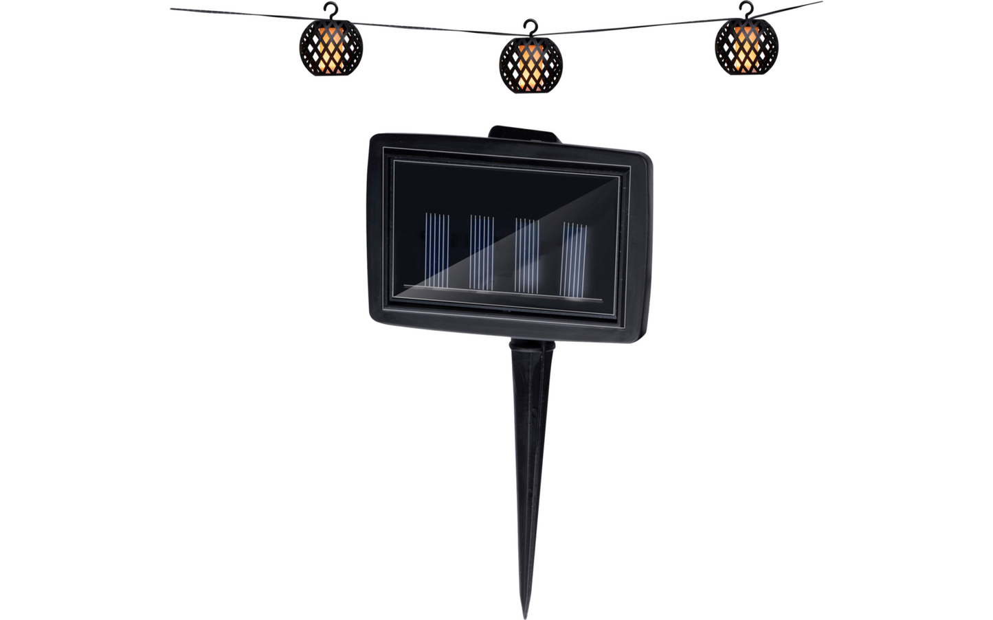  Grundig Lichterkette Solarbetrieben 1,8 Meter Mit 8 LED-Glühbirnen