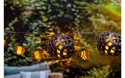  Grundig Lichterkette Solarbetrieben 1,8 Meter Mit 8 LED-Glühbirnen
