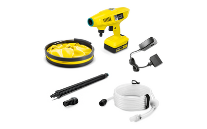  Kärcher Akku-Mitteldruckreiniger KHB 4-18 Plus Battery Set Inklusive Ansaugschlauch / 18-V-Wechselakku / Ladegerät21 Bar