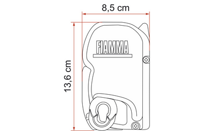  Fiamma F45s Wandmarkise 300 Cm Für VW T5 / T6 / Multivan / Transporter Langer Radstand (Titanium / Royal Grey)