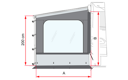  Fiamma Side W Pro Seitenwand F65 / F80 Für Fiat Ducato