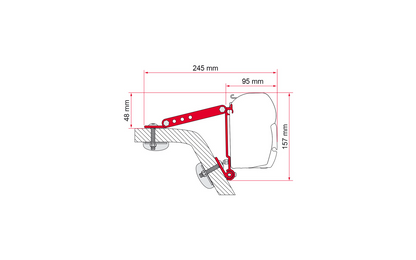  Fiamma Adapter Halterung Kit Wall Adapter F45 / F70