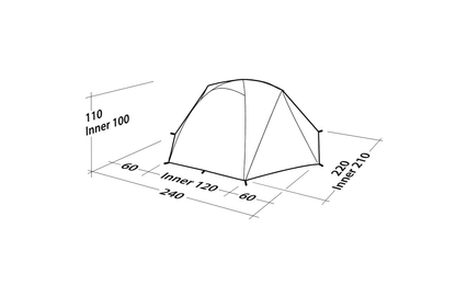  Robens Boulder 2 Kuppelzelt 240 X 220 X 110 Cm Für 2 Personen