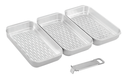  Enders Edelstahl Pfanne Und Körbe Set 4-teilig Für Gasgrill Urban II Und Explorer II