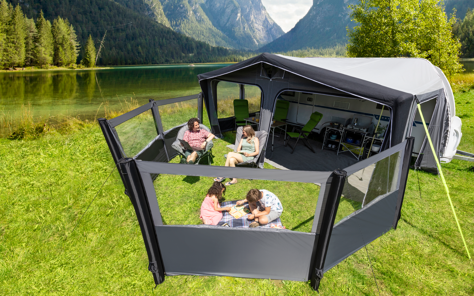  Berger Valtellina Air Aufblasbarer Wind- & Sichtschutz 480 X 140 Cm