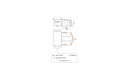  Vango Tuscany Air 400 Elements ProShield Aufblasbares Reisevorzelt