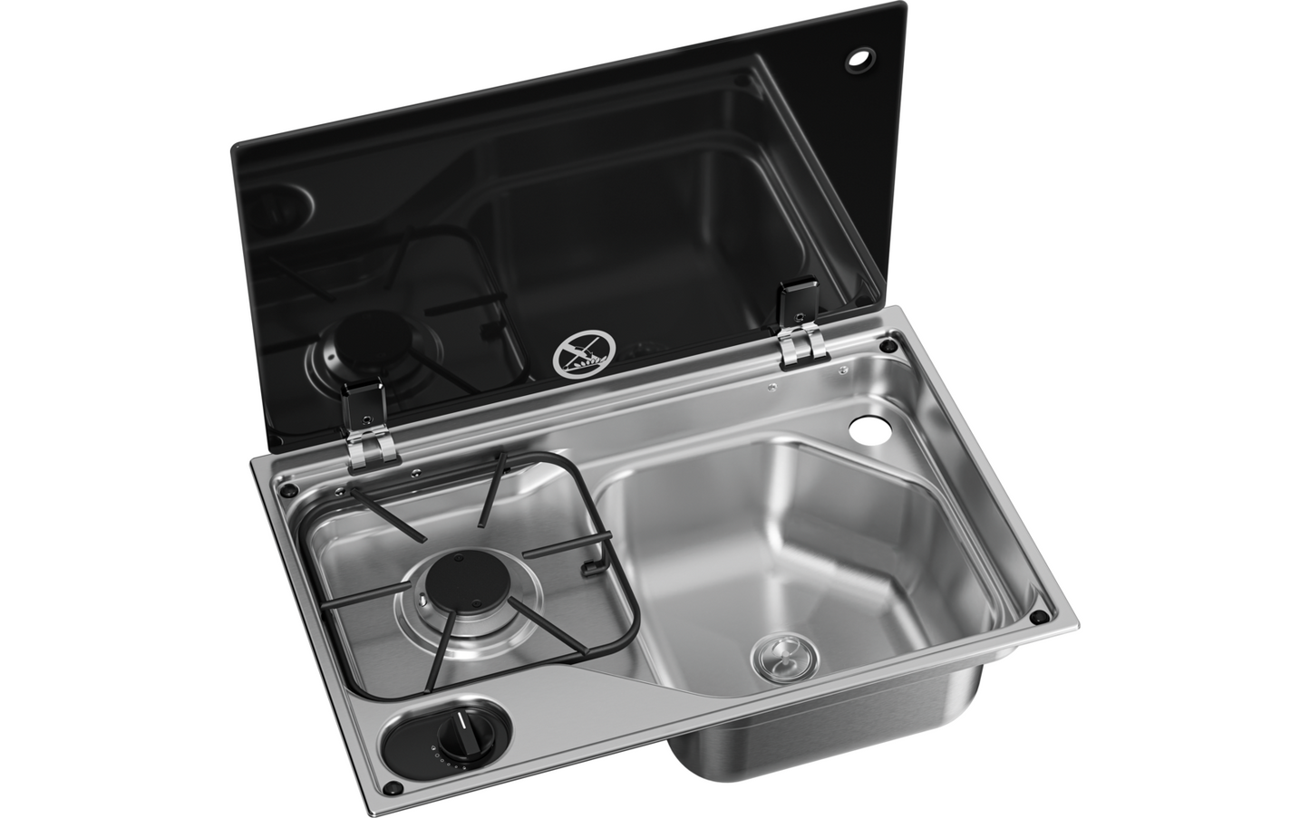  Dometic Koch-Spüle-Kombination CVC1525G Mit Glasabdeckung