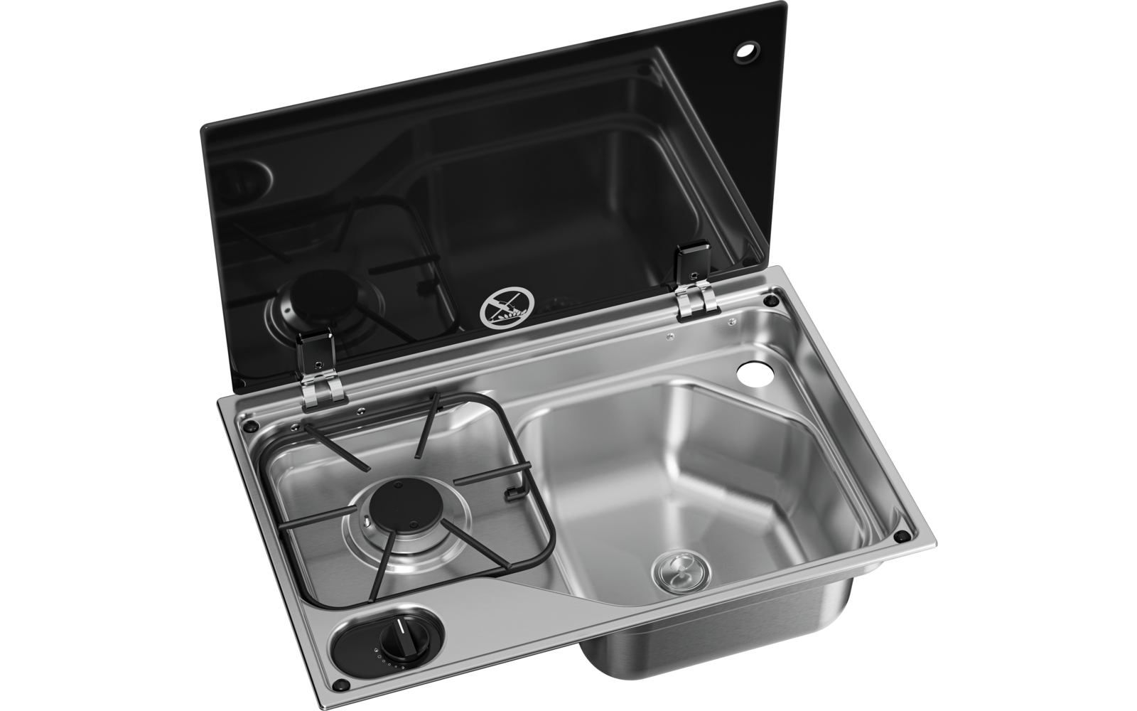  Dometic Koch-Spüle-Kombination CVC1525G Mit Glasabdeckung