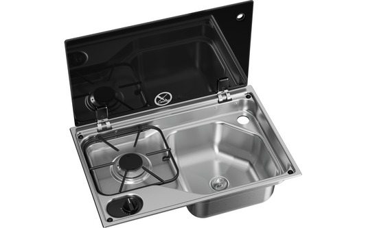  Dometic Koch-Spüle-Kombination CVC1525G Mit Glasabdeckung