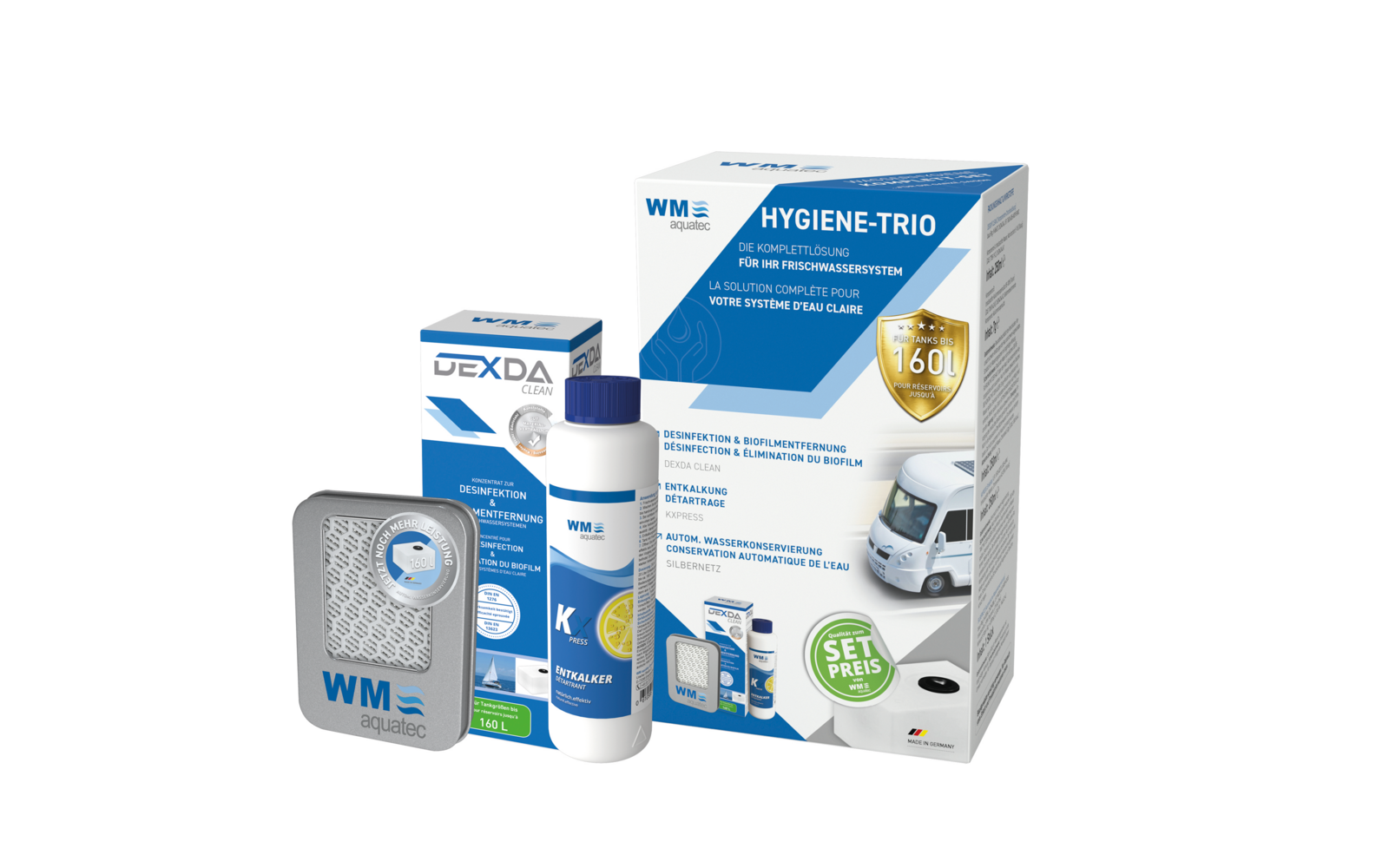  WM Aquatec Hygiene-Trio Wasserhygiene Komplettset