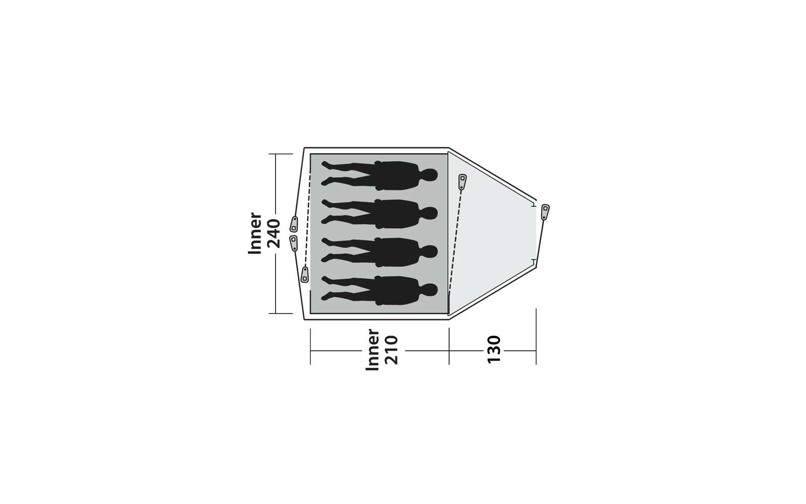  Outwell Cloud 4 Kuppelzelt Für 4 Personen