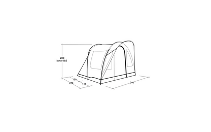  Outwell Sky 2 Tunnelzelt Für 2 Personen