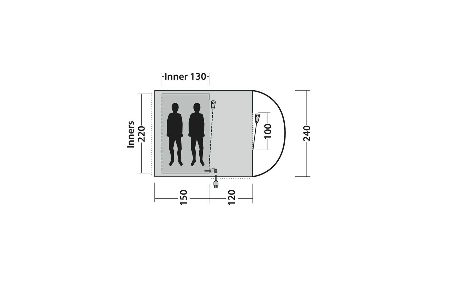 Outwell Sky 2 Tunnelzelt Für 2 Personen