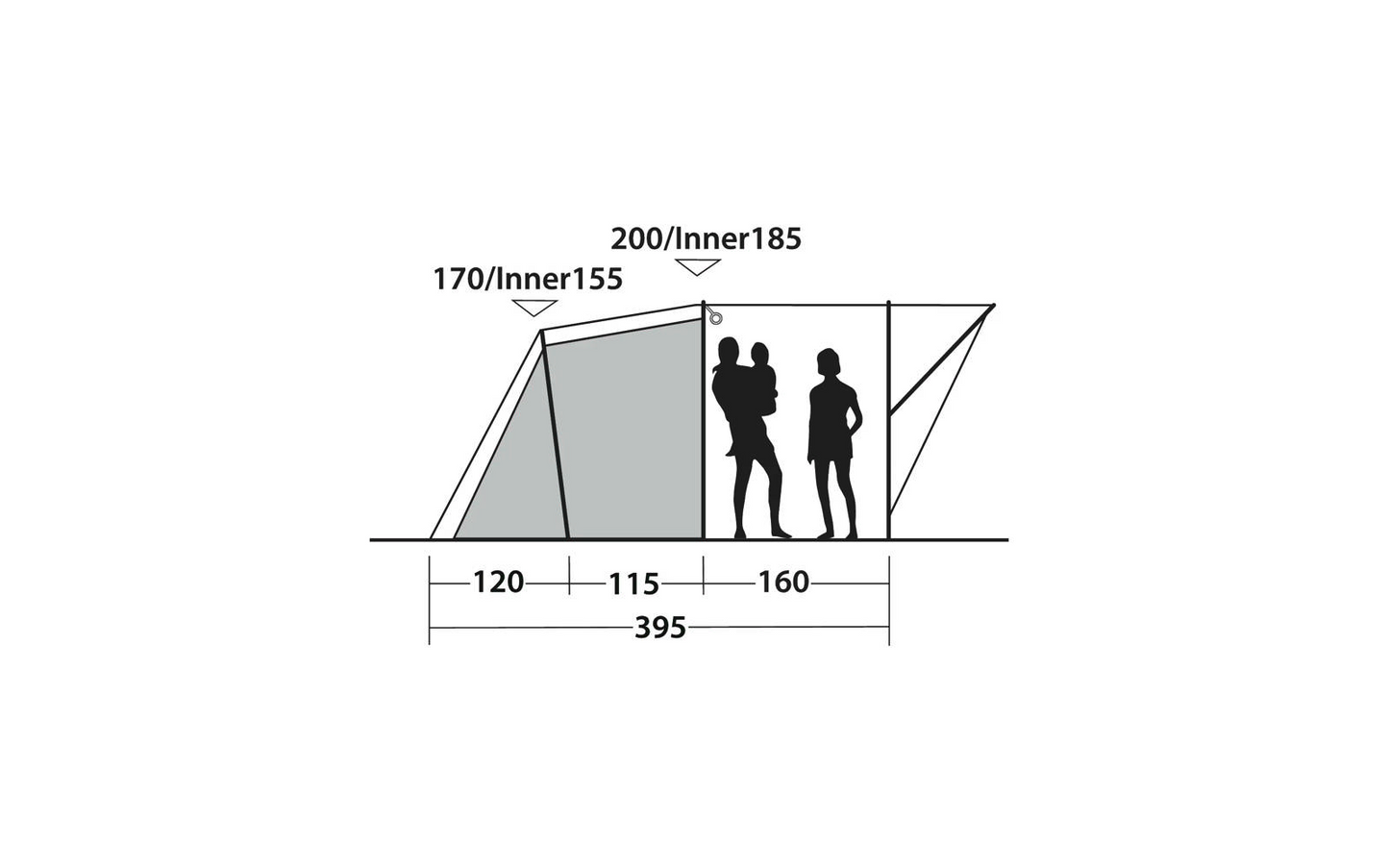  Outwell Sky 5 Tunnelzelt Für 5 Personen