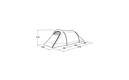  Outwell Earth 2 Tunnelzelt Für 2 Personen Dunkelkrün