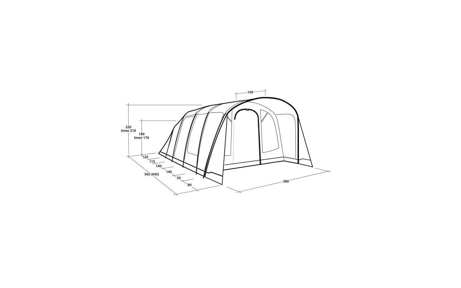  Outwell Denver 6 Tunnelzelt Für 6 Personen