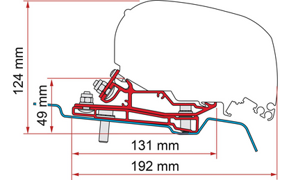  Fiamma Adapter Ford Transit L3 H3 Für F80 Markisen