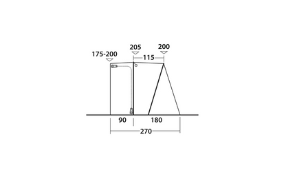  Outwell San Diego Busvorzelt Anbauhöhe 175 - 200 Cm