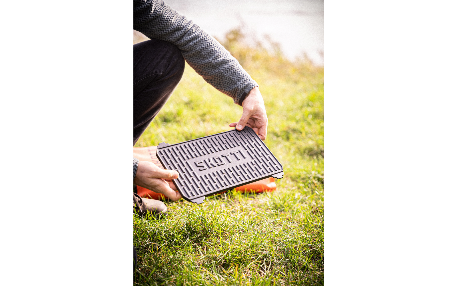  SKOTTI Grillplatte Kast Aus Gusseisen 2 In 1 Plancha Und Griddle