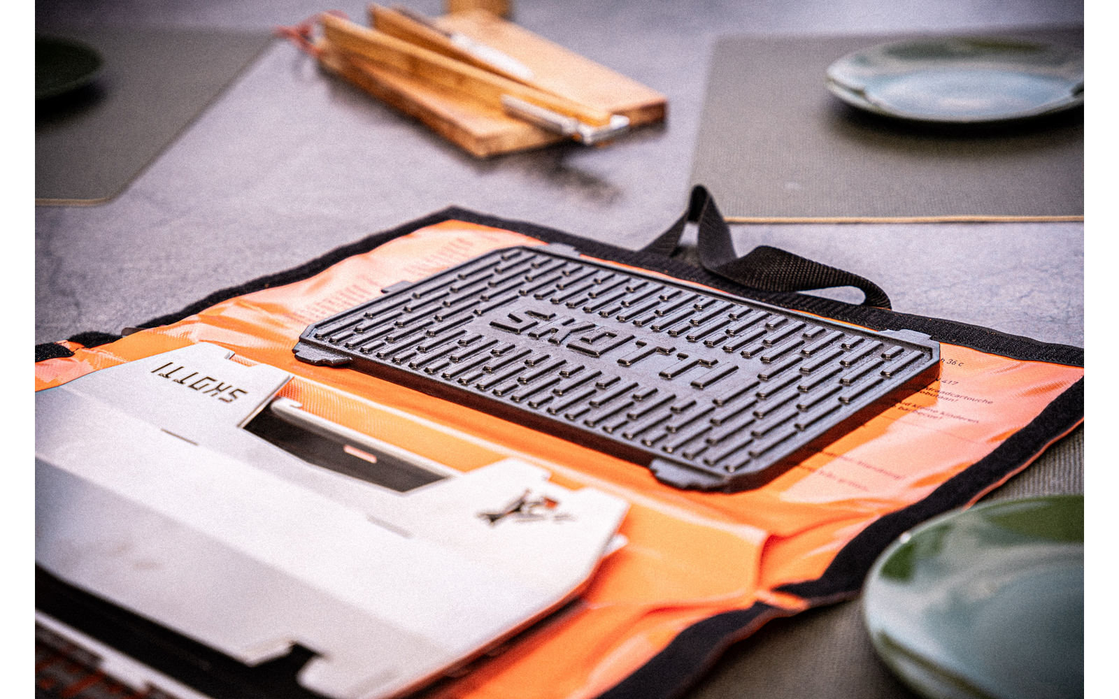  SKOTTI Grillplatte Kast Aus Gusseisen 2 In 1 Plancha Und Griddle