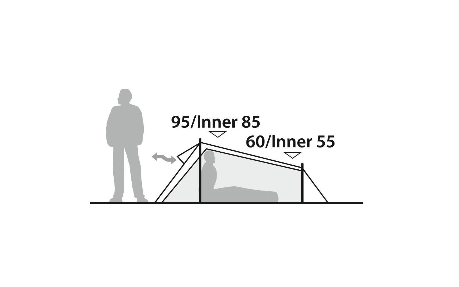  Robens Arrow Head Tunnelzelt 270 X 120 X 95 Cm Für 1 Person