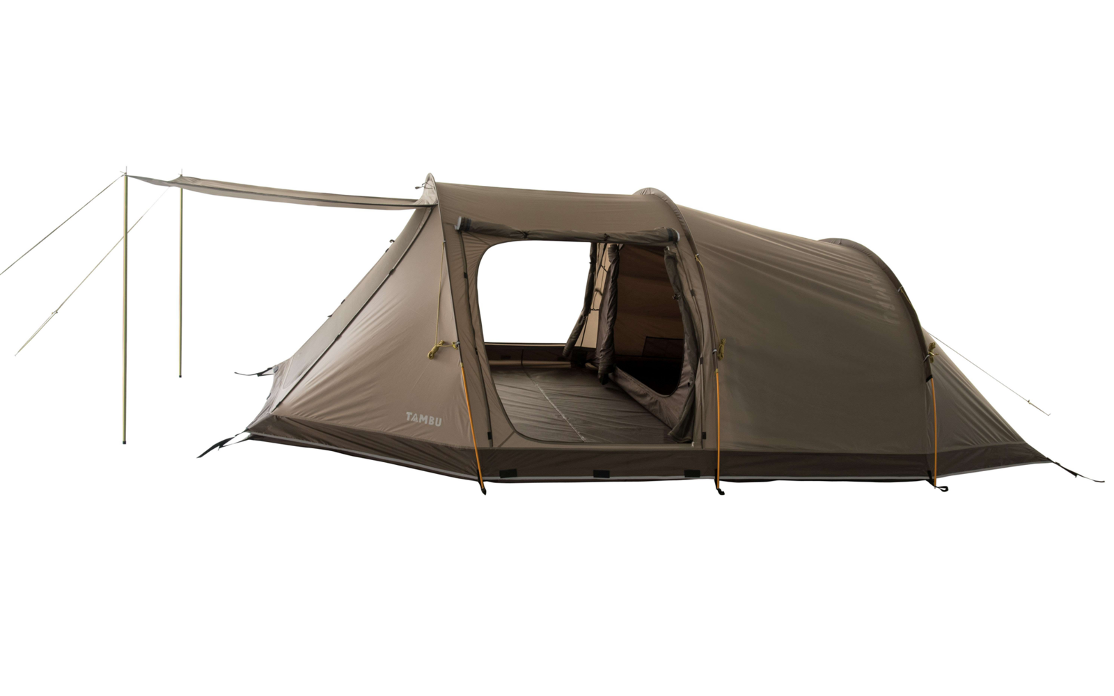  Tambu Durdanta Komfort Trekking Tunnelzelt Braun Für 4 Personen