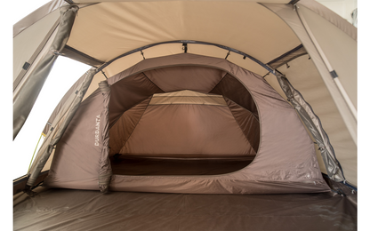  Tambu Durdanta Komfort Trekking Tunnelzelt Braun Für 4 Personen