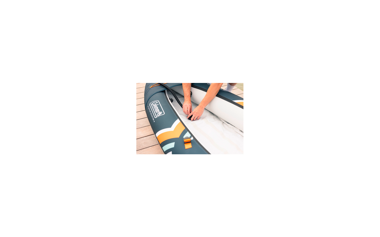  Coleman Aufblasbares Kajak Kit Sevylor Colorado 2 Personen Inkl.2 Paddel / Rucksack / Finne / Handpumpe / Aufbewahrungstasche