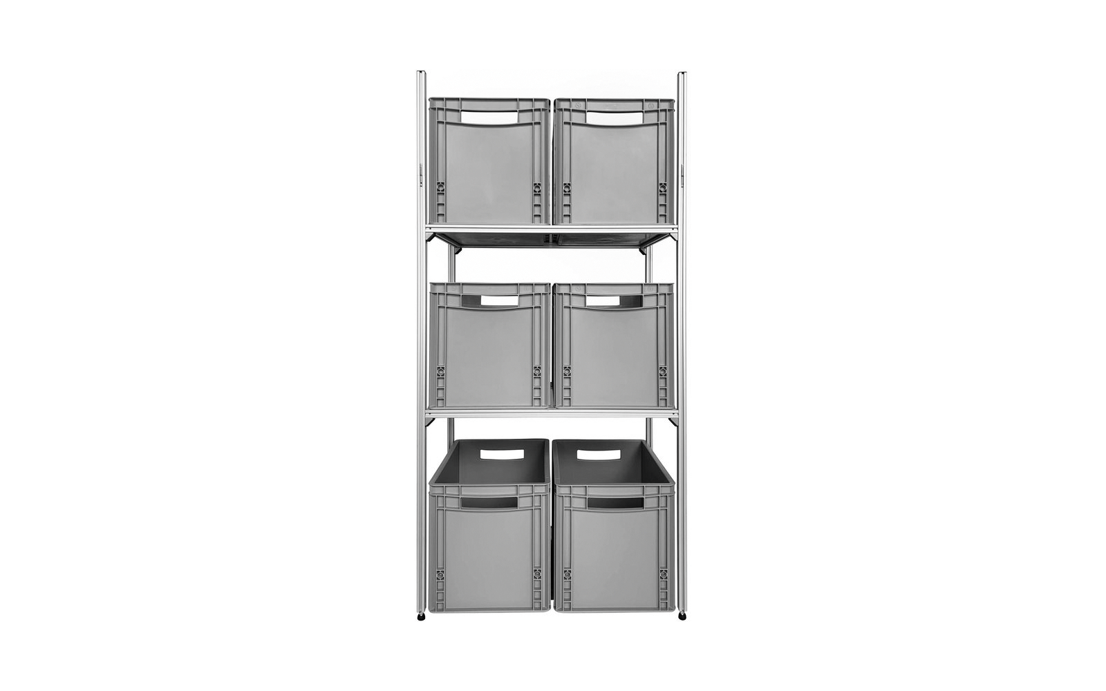  SYS-RACK 64-L-RR-1 Regal-System 65 X 40,8 X 132 Cm Passend Für Euroboxen