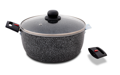  Berger Aluminium Kochtopf Stone Rock Mit Glasdeckel