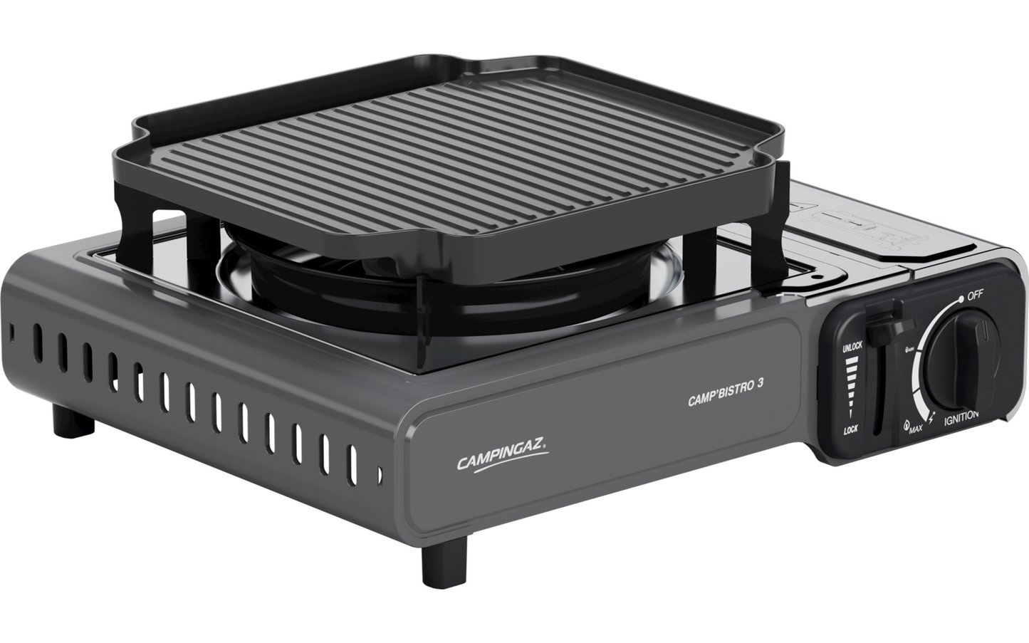  Campingaz Camp'Bistro 3 Gaskocher Mit Grillplatte 2200 Watt