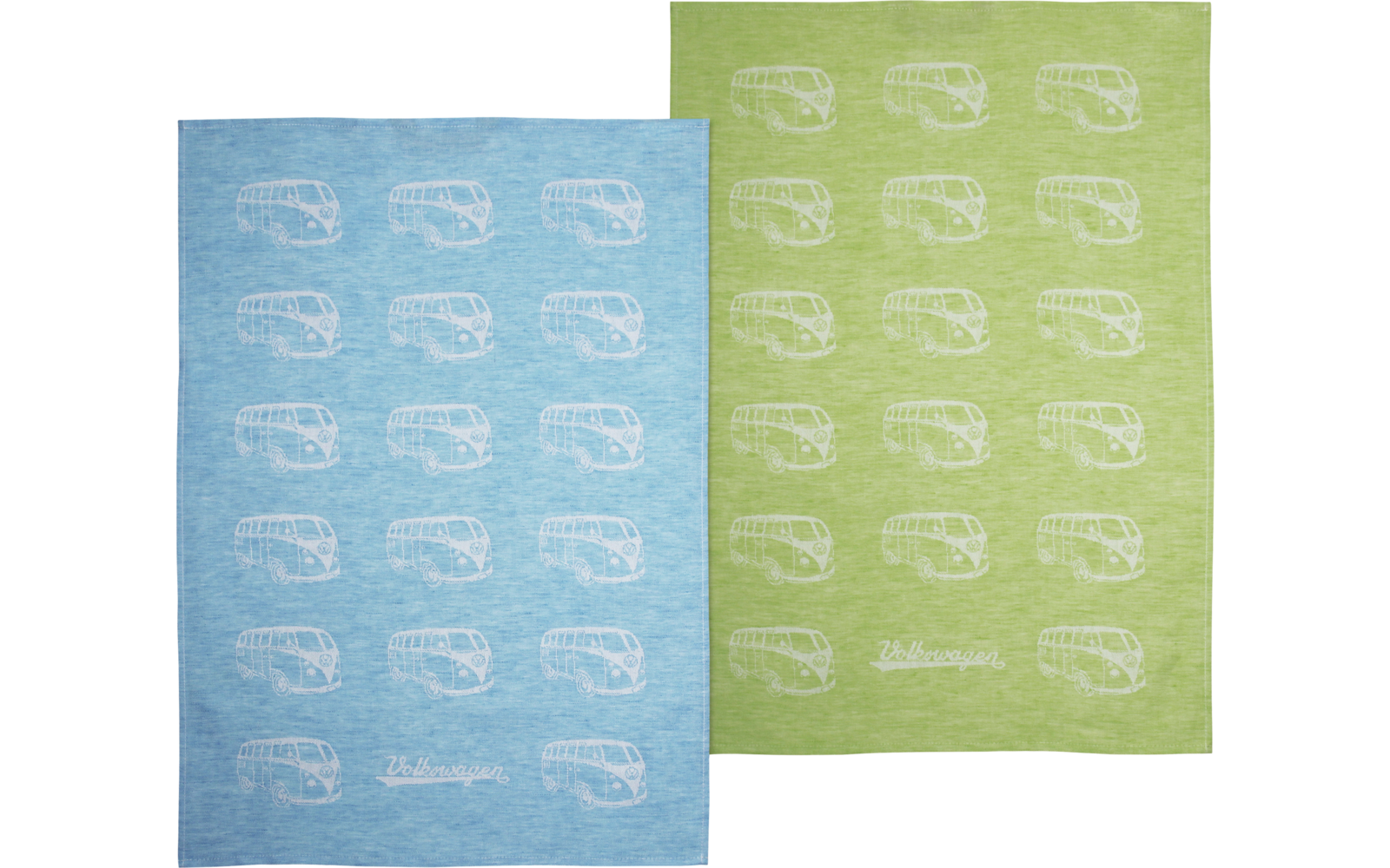  VW Collection T1 Bulli Geschirrtuch 2er Set Rot/Blau 70 X 50 Cm